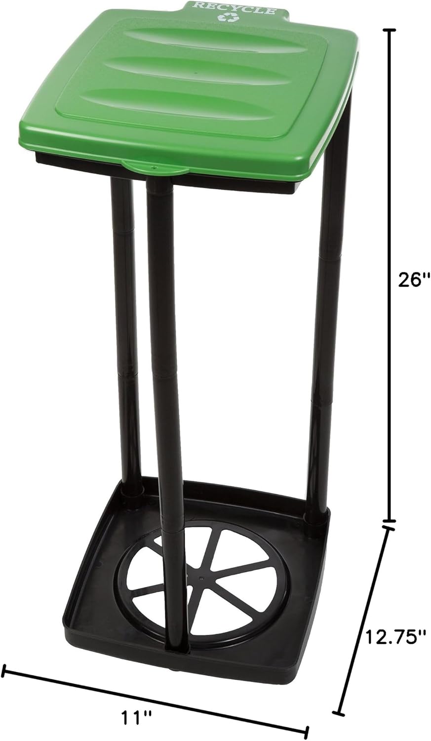 Portable Trash Bag Holder - Collapsible Trashcan for Garbage - Indoor/Outdoor Use - Ideal for Camping, Recycling, and More by Wakeman Outdoors (Green)